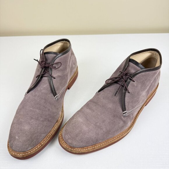 Ermenegildo Zegna Suede Chukka Boots in Taupe/Gray main image 11